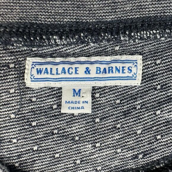Wallace & Barnes Blue Striped Long‎ Sleeve Henley Shirt Men’s M - Picture 4 of 10